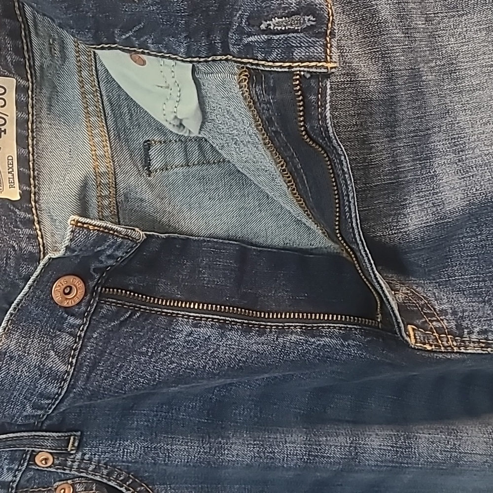 Cremieux Mens Jeans 40/30 Relaxed Fit Dark‎ Denim Pants Cotton Blend - Picture 8 of 12